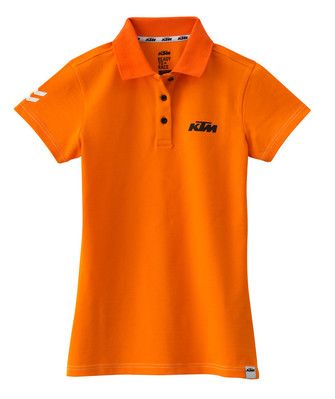 GIRLS RACING POLO ORANGE 