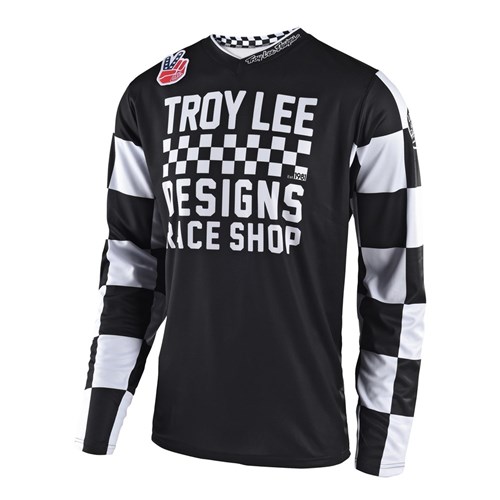 TLD GP JERSEY CHECKER BLACK Gr: L